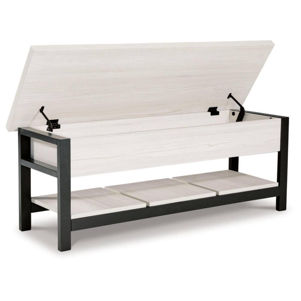 Signature Design by Ashley Casual Rhyson Storage Bench  White