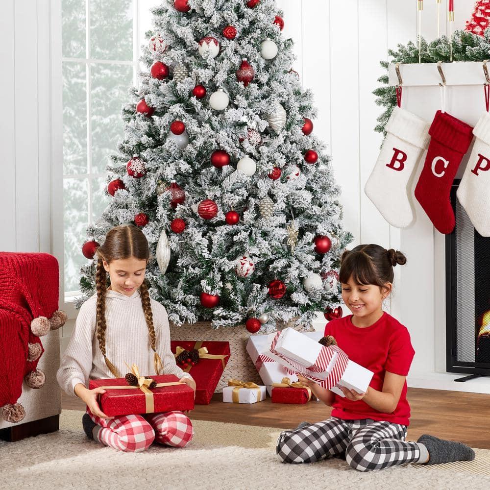 Best Choice Products 4.5ft Snow Flocked Christmas Tree, Premium Holiday Pine Branches, Foldable Metal Base