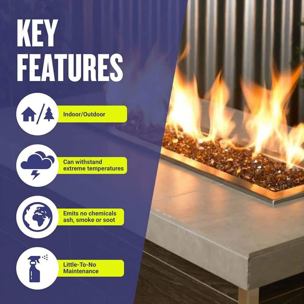 American Fireglass 1/2" Fire Pit Glass
