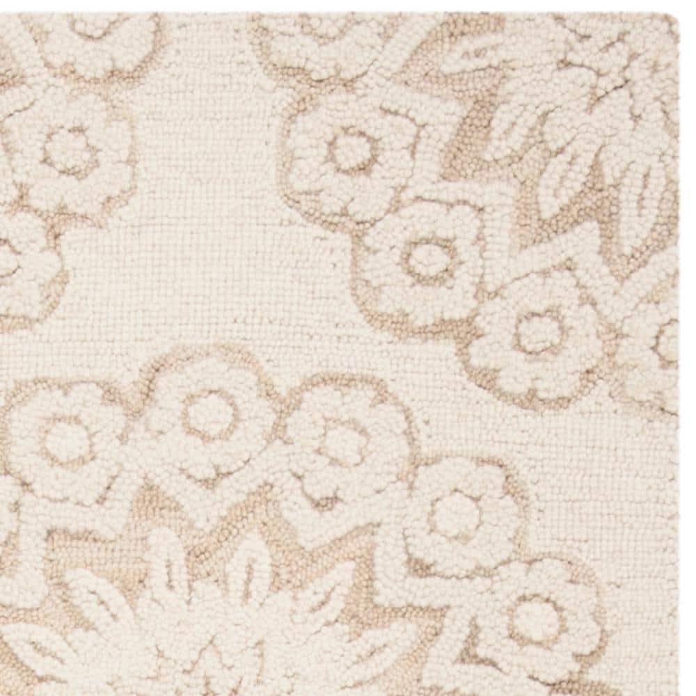 SAFAVIEH Blossom Brody Geometric Wool Runner Rug, Ivory/Beige, 2'3" x 8'