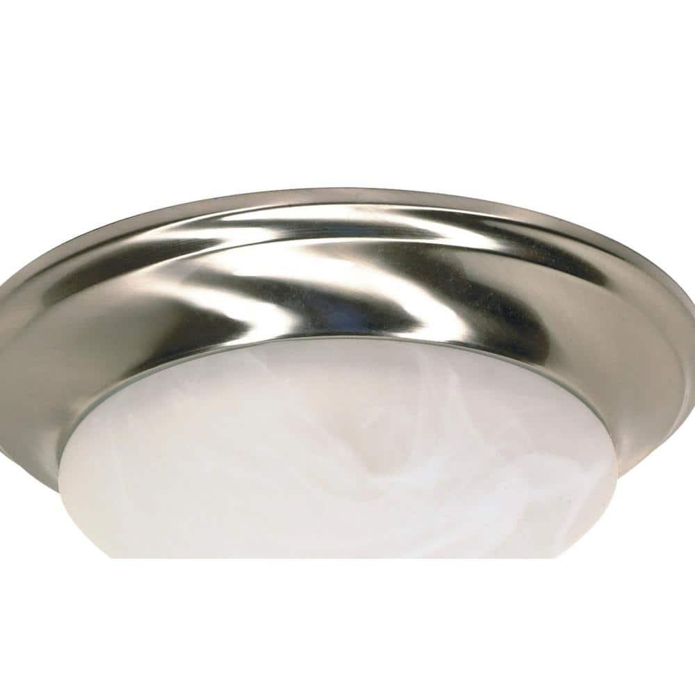 Nuvo 60-283 - 1 Light - 12" - Flush Mount - Twist & Lock w/ Alabaster Glass