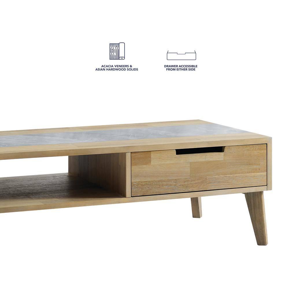 Calgary Gray Sintered Stone Cocktail Table