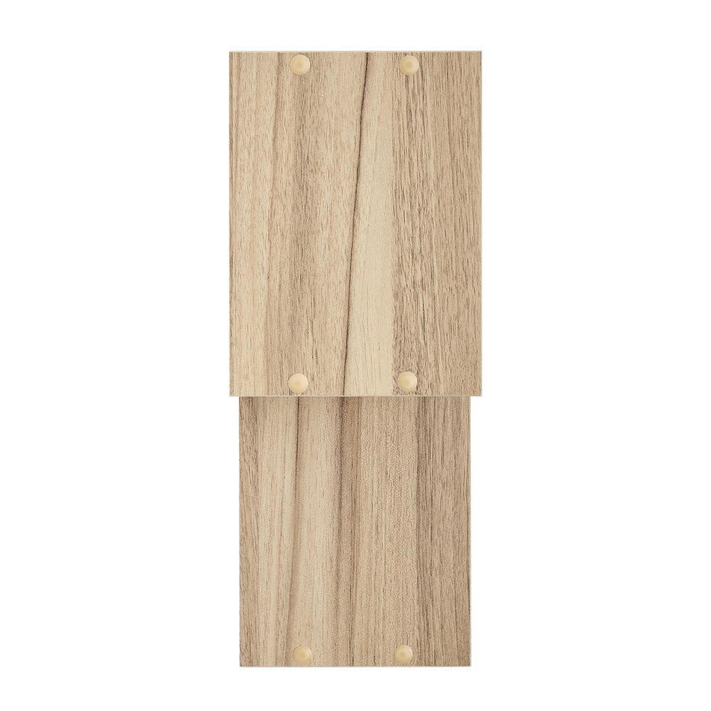 Danya B. 30" x 15.25" Cubby Chessboard Wall Shelf Chestnut - MDF, Contemporary Design, Interlocking