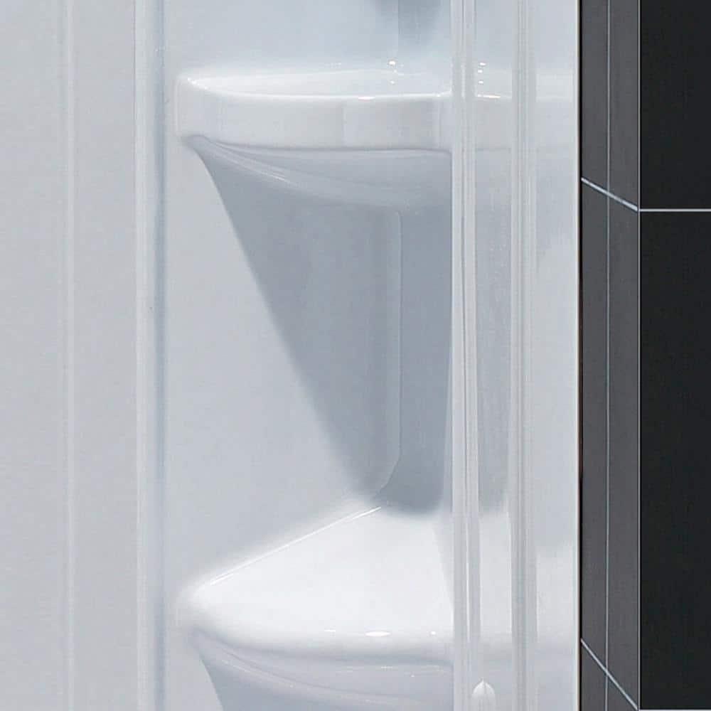 Qwall 60" W x 30" D x 75.63" H Framed Rectangle Shower Stall and Base Included