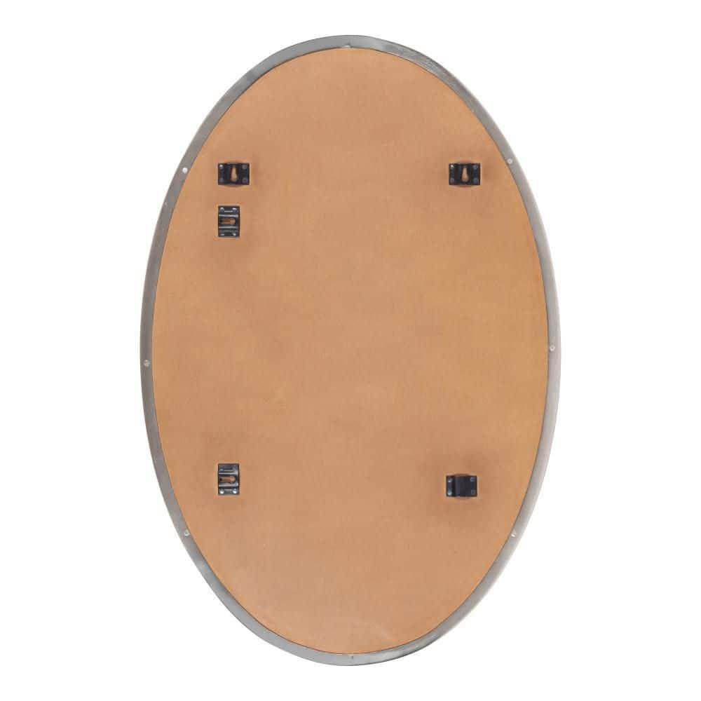 Kate and Laurel Rollo Oval Framed Wall Mirror, 20x30, Silver