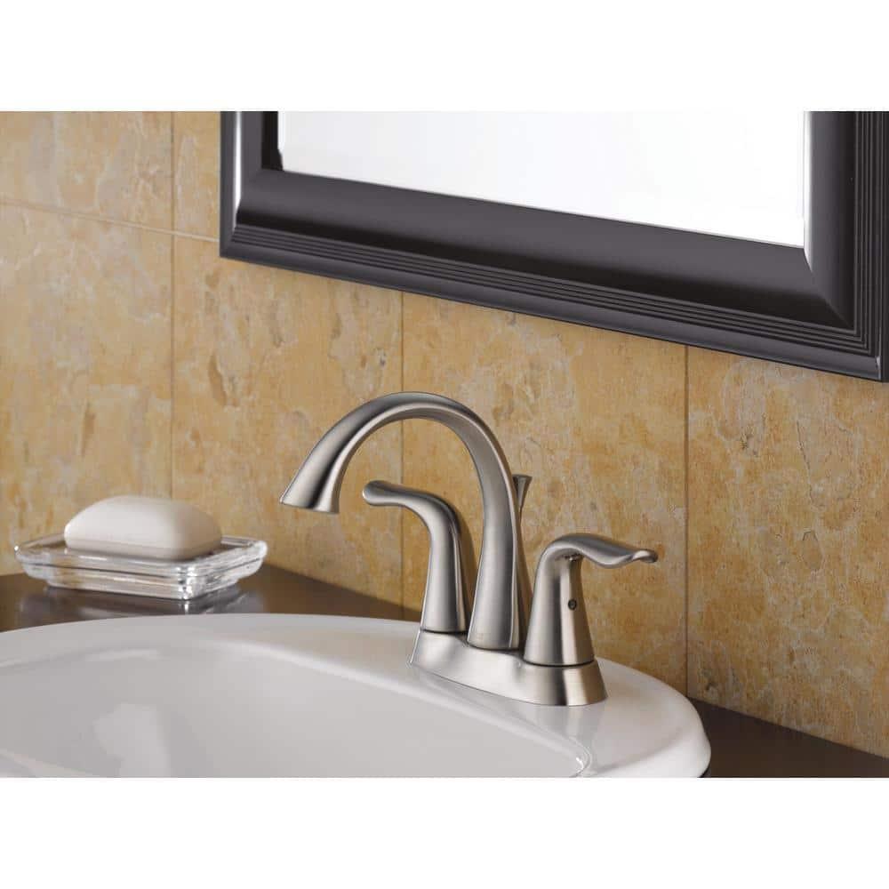 Lahara Centerset Bathroom Faucet with Drain Assembly, 2-handle Bathroom Sink Faucet