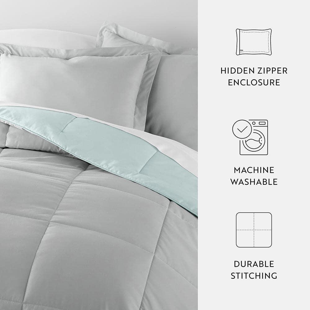 Reversible Down-Alternative Comforter Bedding Set