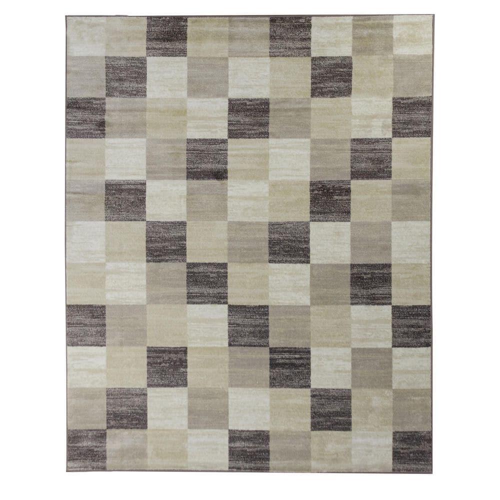 Superior Estella Checkered/Block/Geometric Area Rug, 8' x 10'