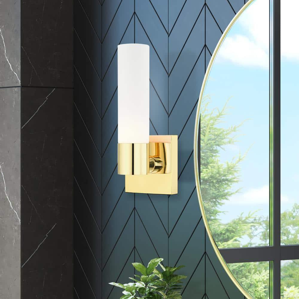 Livex Lighting Aero 1 - Light Sconce in  Polished Brass