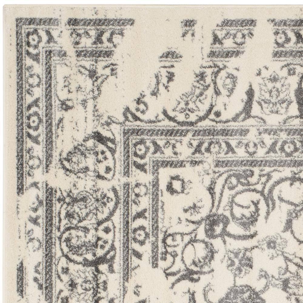 Adirondack ADR101 Power Loomed Area Rug - Ivory/Silver - 8'x8' - Safavieh.