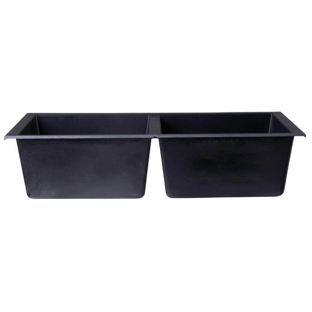 34'' L Double Bowl Granite Kitchen Sink