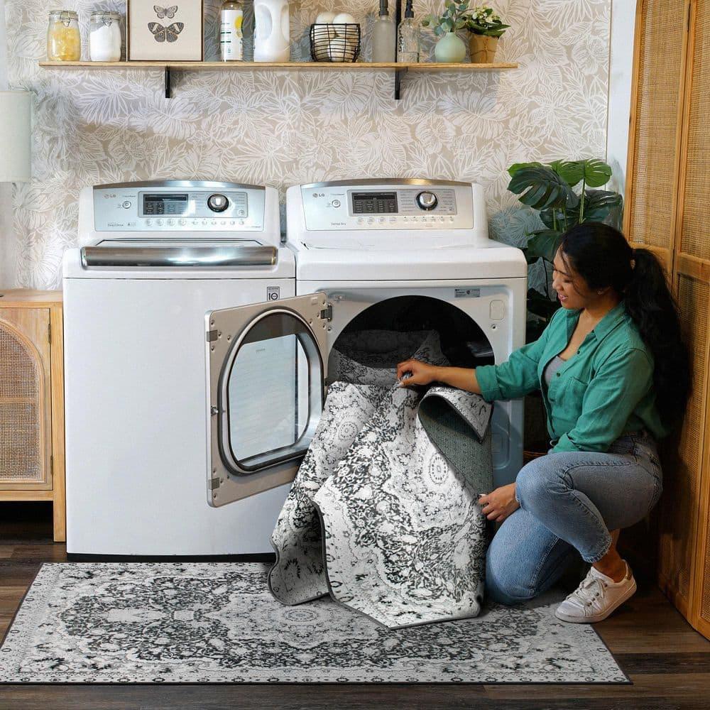 My Magic Carpet Parviz Grey Oriental Flatweave Gray Area Rug & Reviews | Wayfair