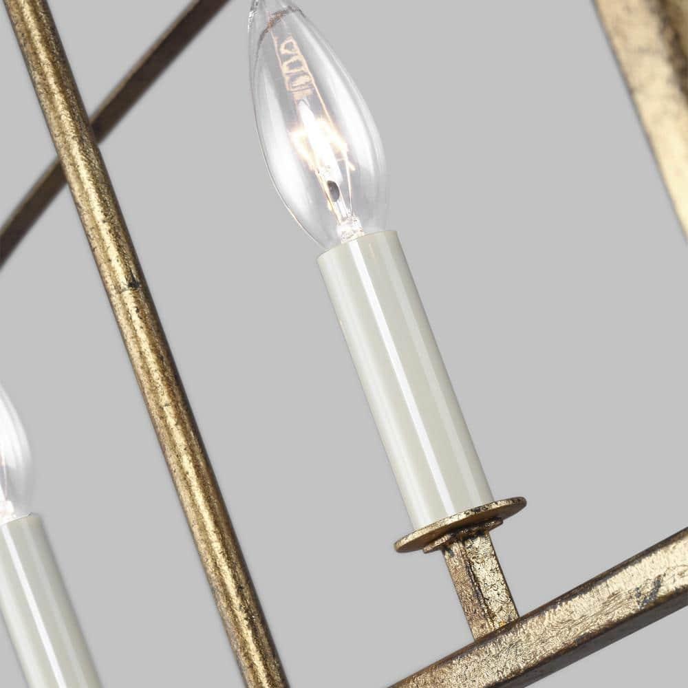 Thayer Antique Gild 5-Light Linear Steel Chandelier