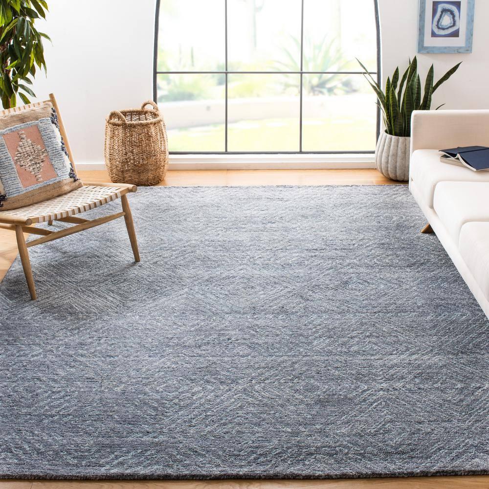 George Oliver Abstract Hand Tufted Performance Geometric Rug