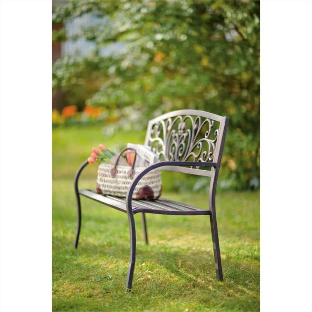 House of Hampton® Blooming Garden Metal Bench