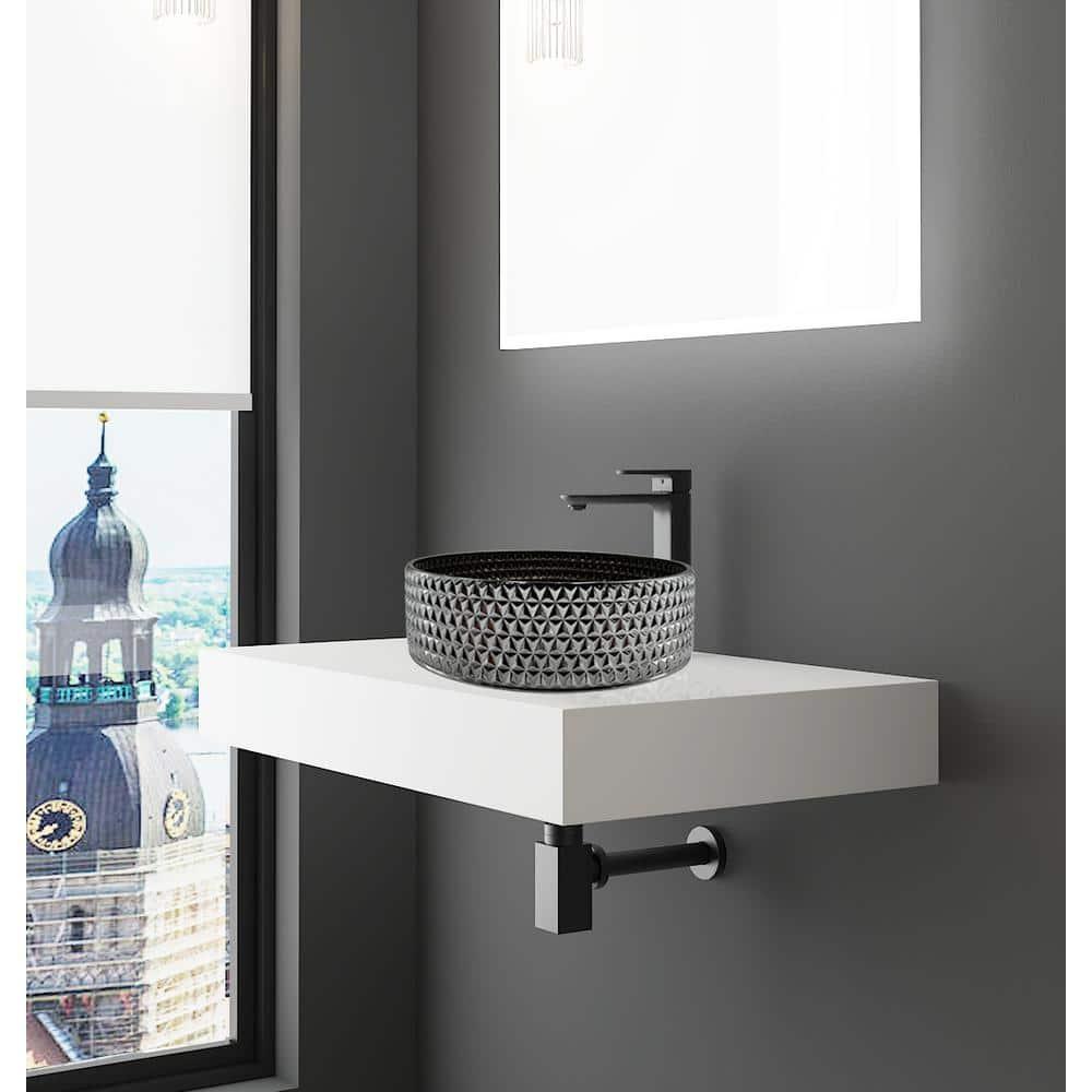 Scotch 16" Glass Circular Bathroom Vessel Sink - Timeless Collection