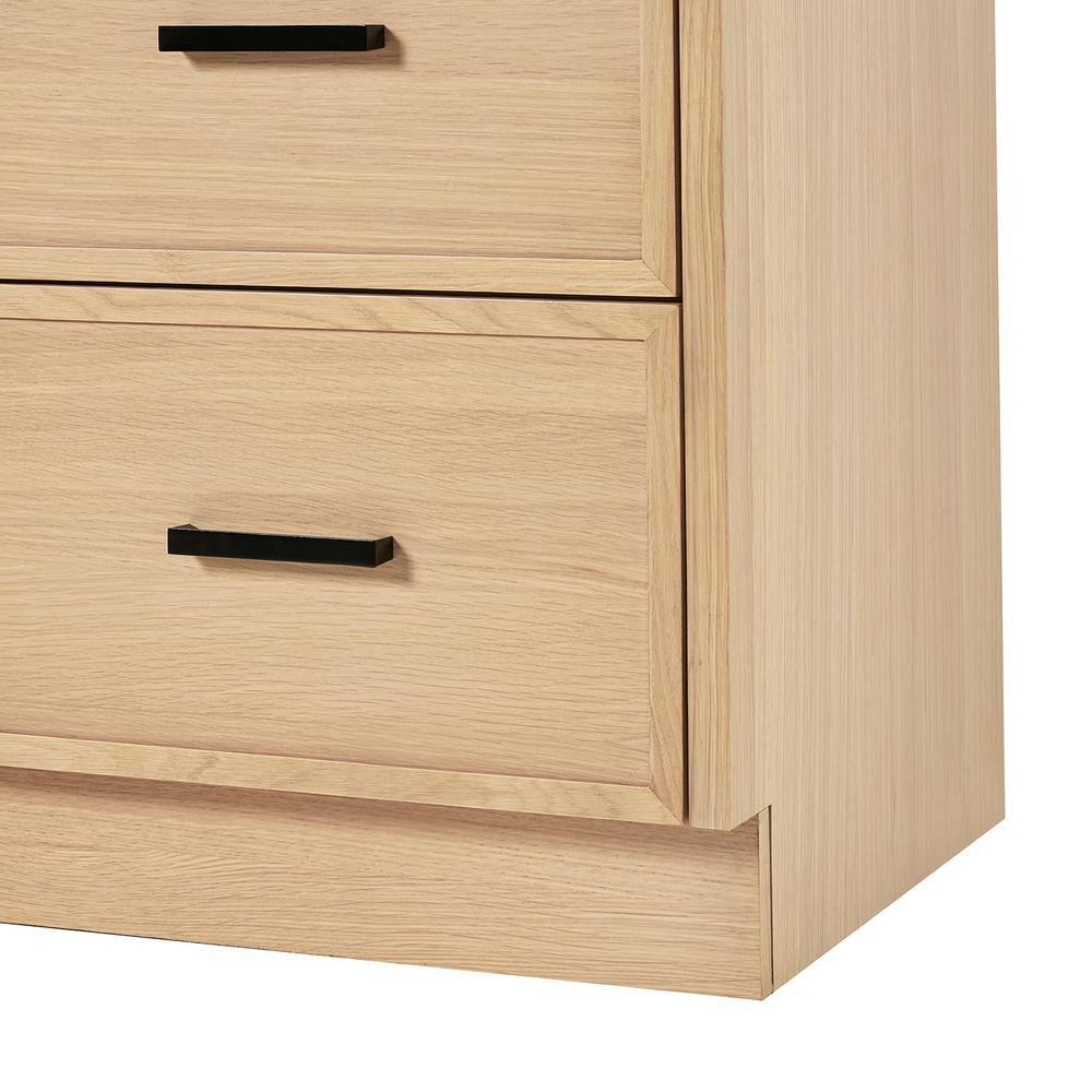 Kelly 66 in. W x 22 in. D x 36 in. H Single Bath Vanity in Oak with Carrara White Quartz Top