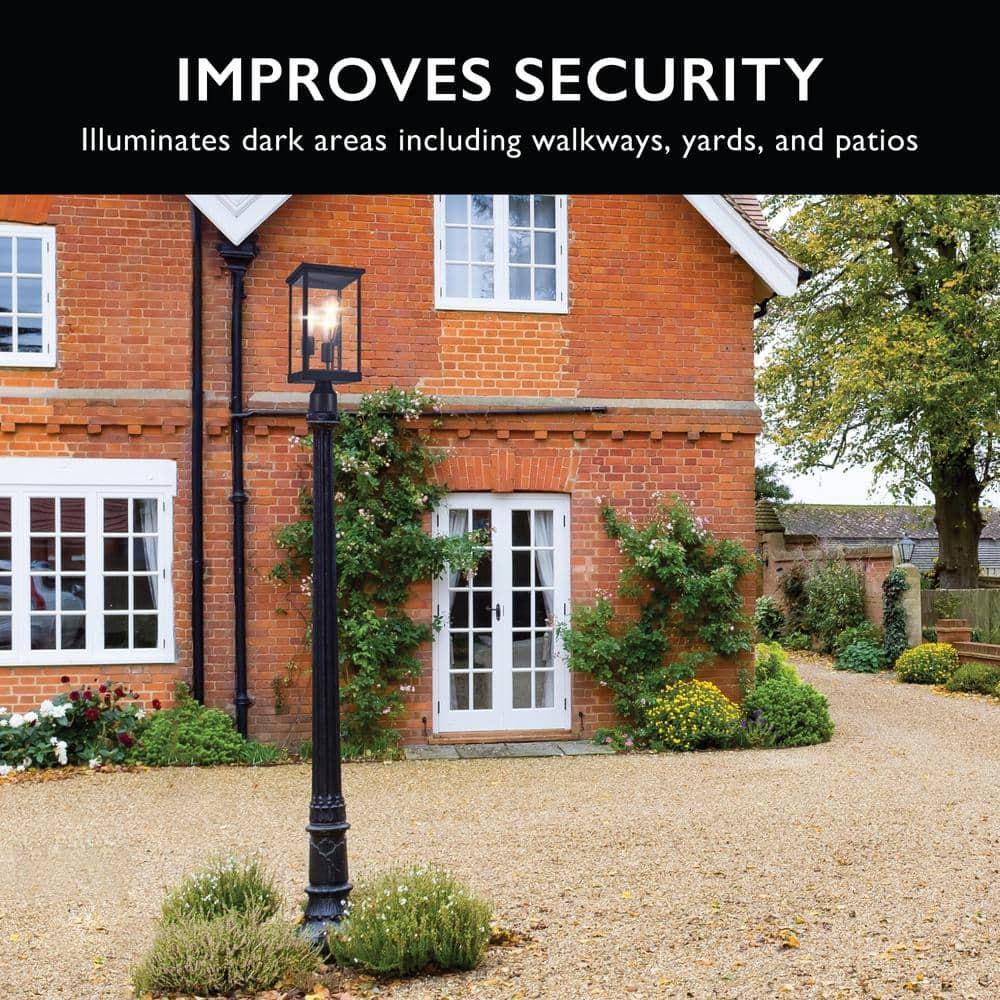 Design House 589200-BLK Mayfield Outdoor Post Top Light with Clear Glass Modern for Porch Entryway Patio, Black