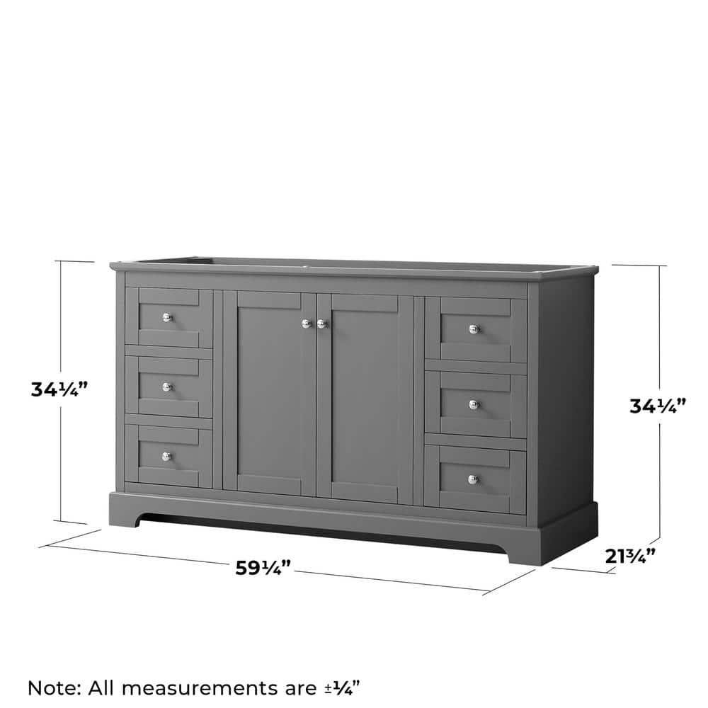 Wyndham Collection Avery 59" Single Bathroom Vanity Base Only