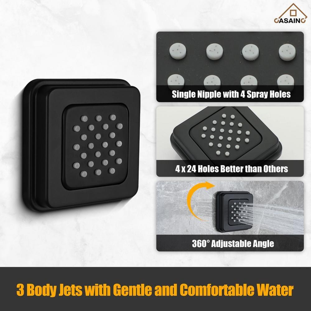 CASAINC Luxury Concealed Large Overhead Spray Multifunctional Shower