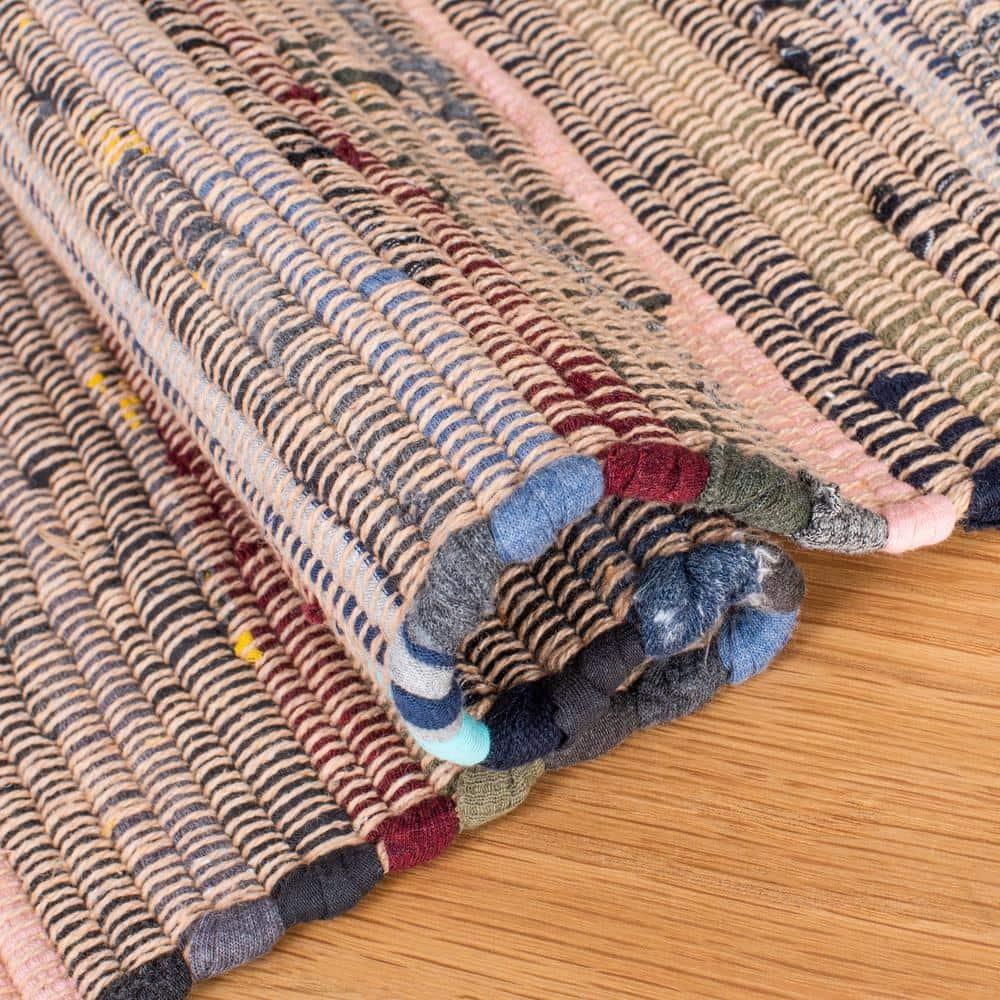 Rag Runner Rug RAR122 Hand Woven Runner Rug - Purple/Blue - 2'3"x9' - Safavieh.
