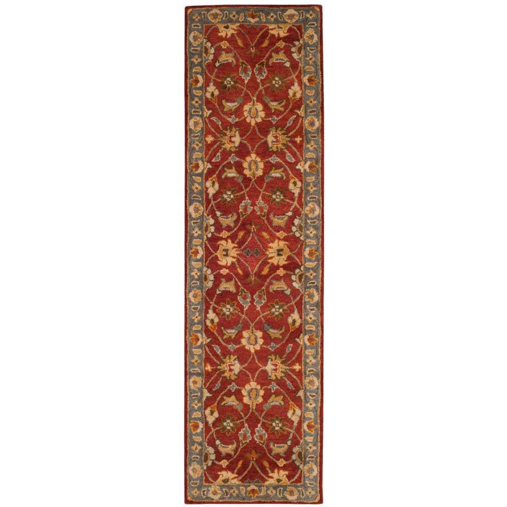 Heritage HG403 Handmade Runner Rug - 2'3"x8' - Red/Blue - Safavieh