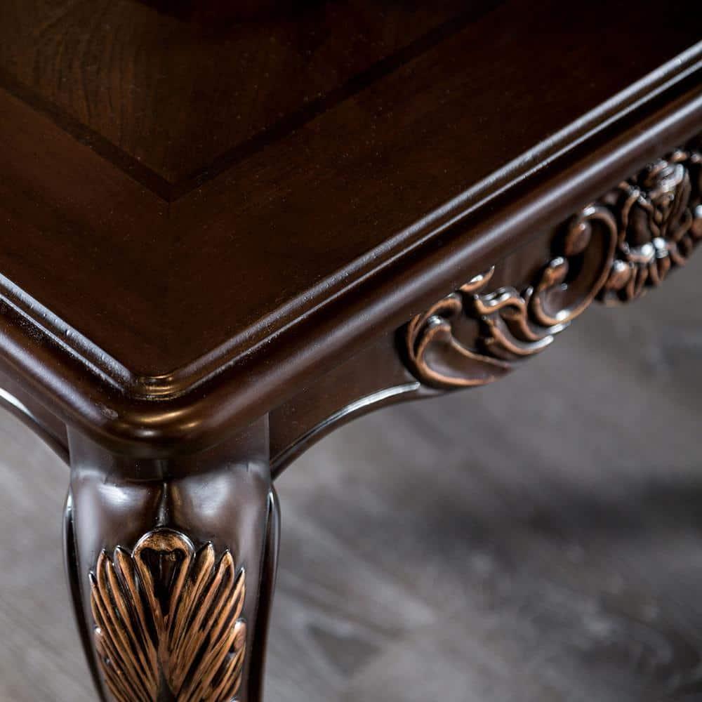 Furniture of America Bowers Traditional Solid Wood 52-inch Coffee Table, Dark Cherry