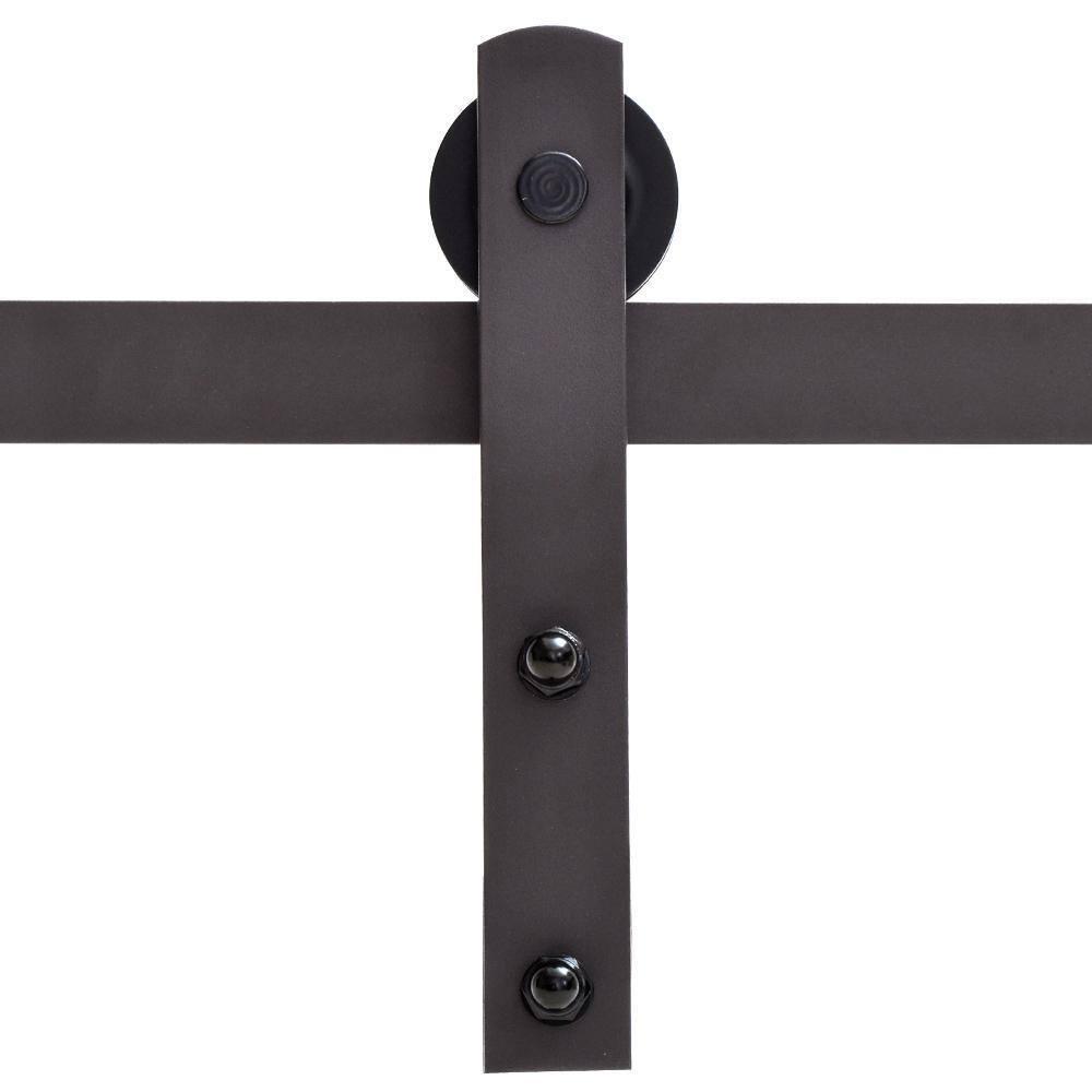 Calhome 80'' Hollow Paneled Primed with Installation Hardware Kit Barn Door
