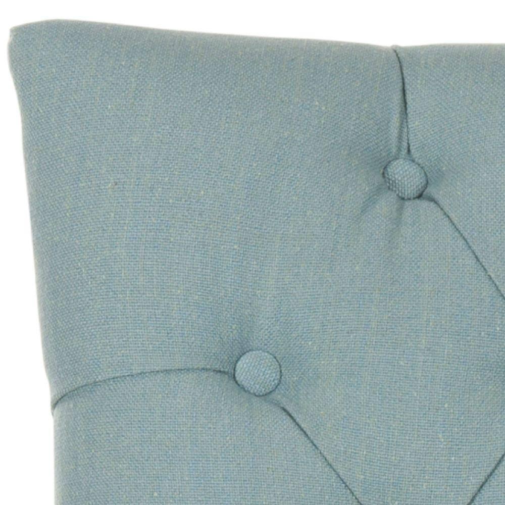 Abby 19''H Tufted Side Chairs (Set Of 2)  Silver Nail Heads - Sky Blue - Safavieh