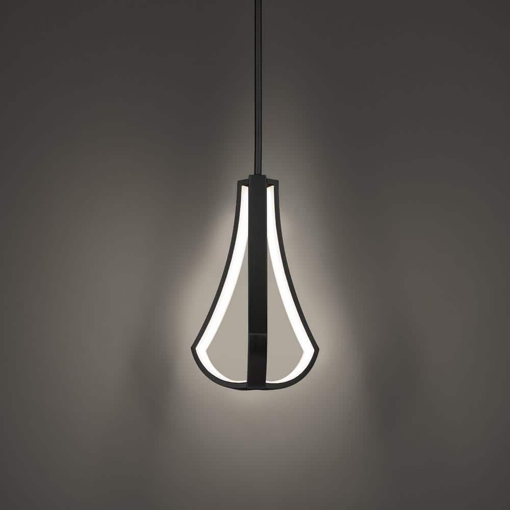 WAC Lighting Artemis 14" LED 3000K Contemporary Aluminum Mini Pendant in Black