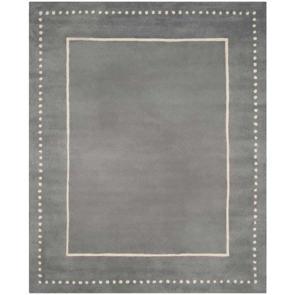 Bella BEL151 Hand Tufted Area Rug - Silver/Ivory - 8'x10' - Safavieh.