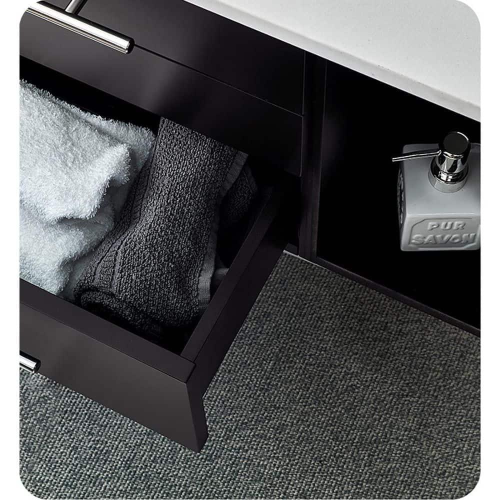 Fresca Lucera 60" Wall Mount Double Undermount Sink Bathroom Vanity Base Only (Top & Sink Not Included)