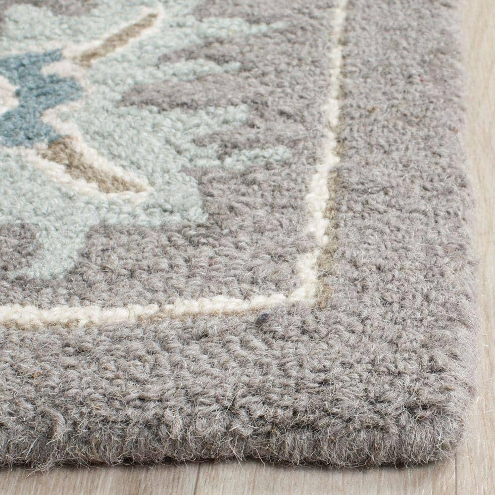 Blossom BLM218 Hand Tufted Area Rug - Grey - 8'x10' - Safavieh.