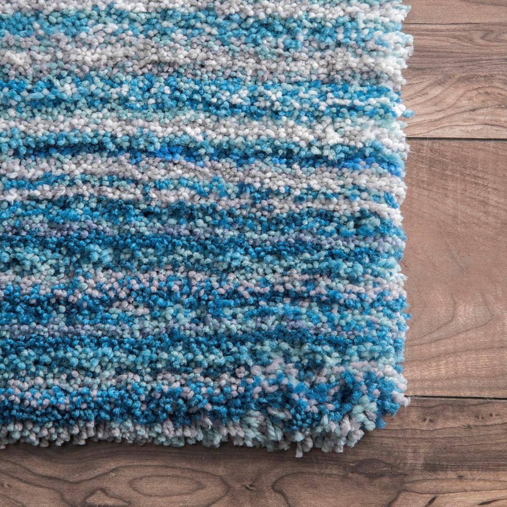 nuLOOM Classie Hand Tufted Shag Runner Rug, 2' 6" x 8', Sky Blue