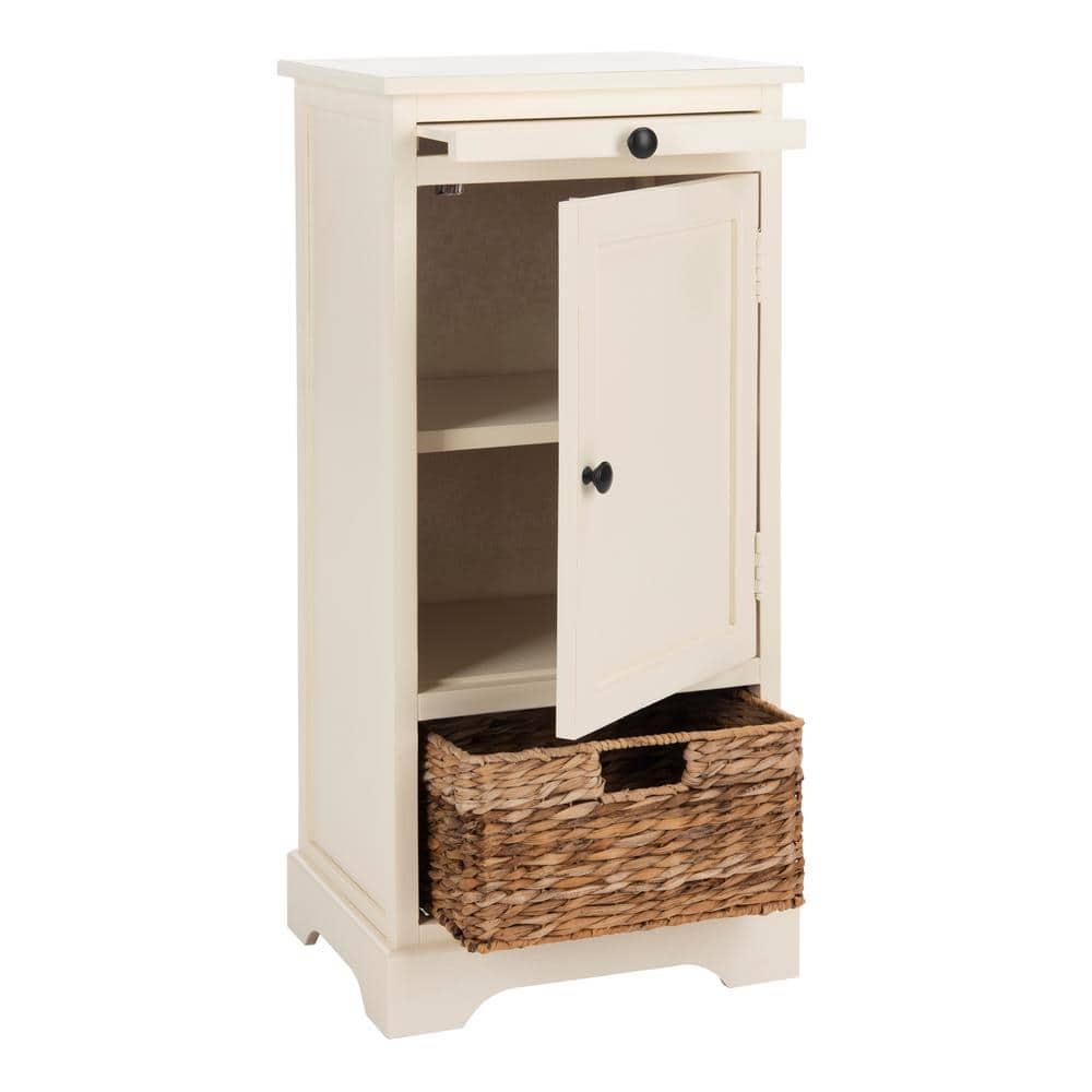 Raven Storage Unit - AMH5703 - Distressed Cream - Safavieh Couture