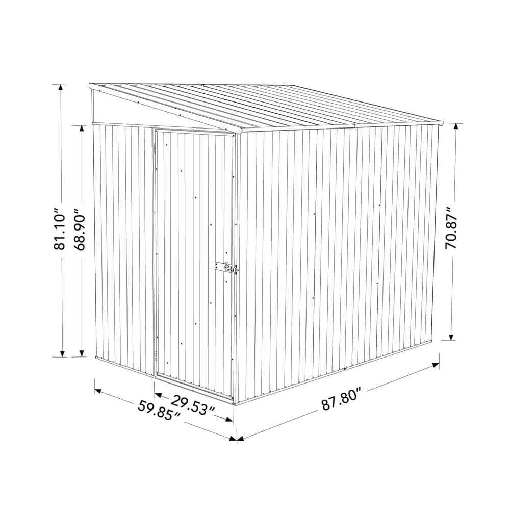 Absco Absco Durango Galvanized Steel Storage Shed