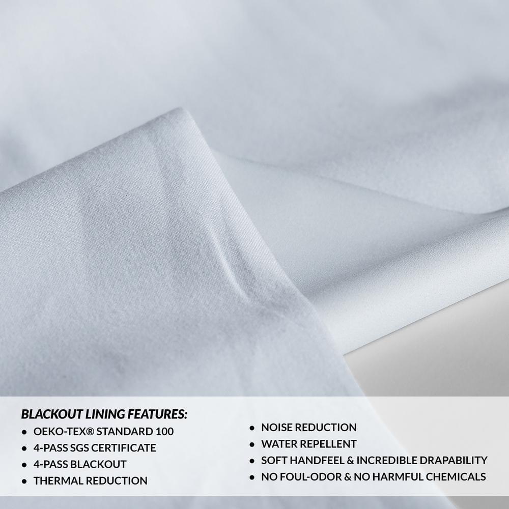 Exclusive Fabrics  Performance Linen Extrawide Hotel Blackout Curtain (1 Panel) 100 X 108 - Dark Greige