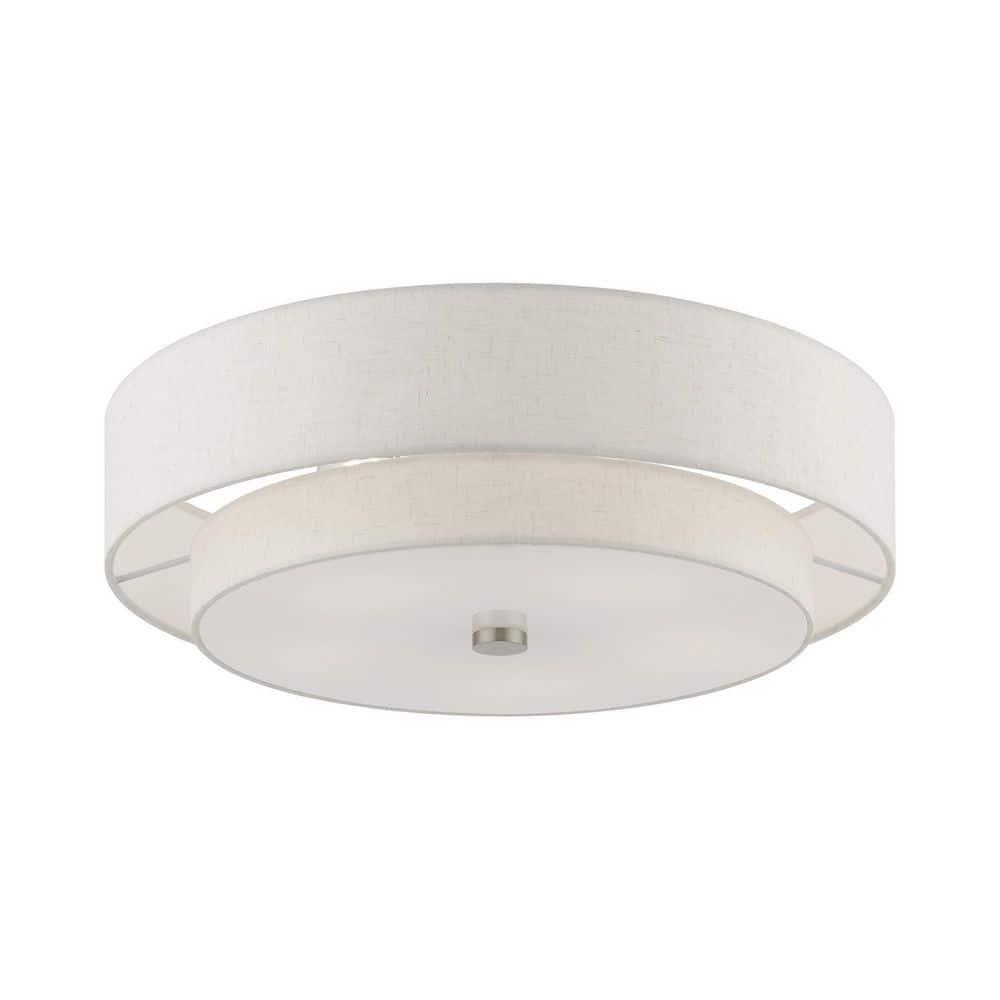 Livex Lighting Meridian 5 - Light Semi-Flush Mount in  Brushed Nickel