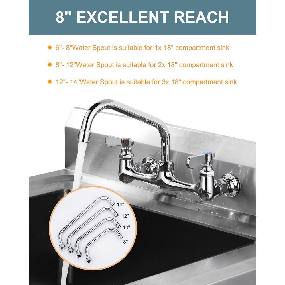 8" Faucet Swing Spout Replacement In Polished Chrome-G3/4 Internal Thread