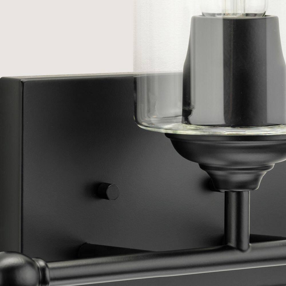 Avec 23.5 in. 3-Light Matte Black Luxe Vanity Light
