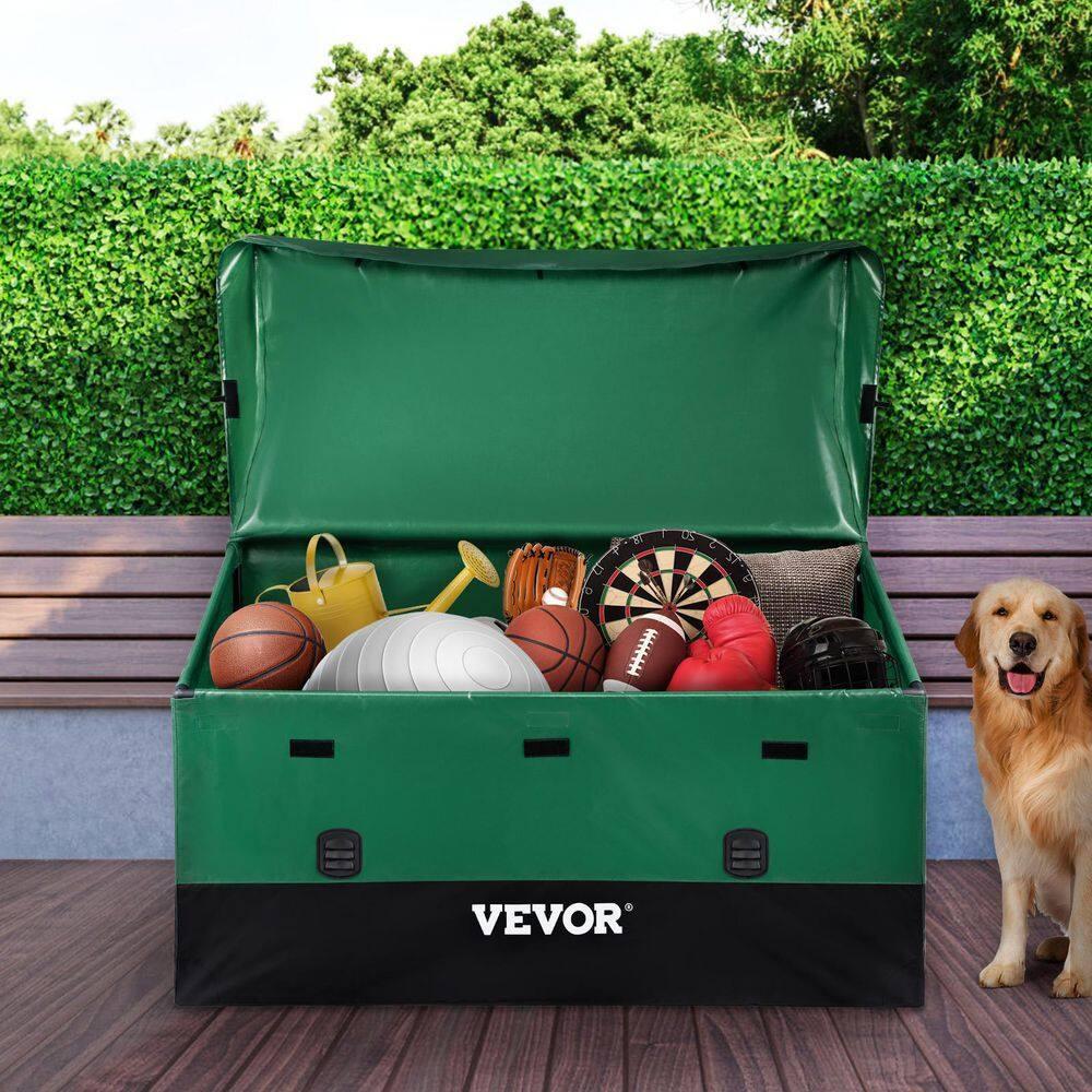VEVOR VEVOR 61'' W 150 Gallons Water Resistant Polyethylene Plastic Deck Box in Green/Black