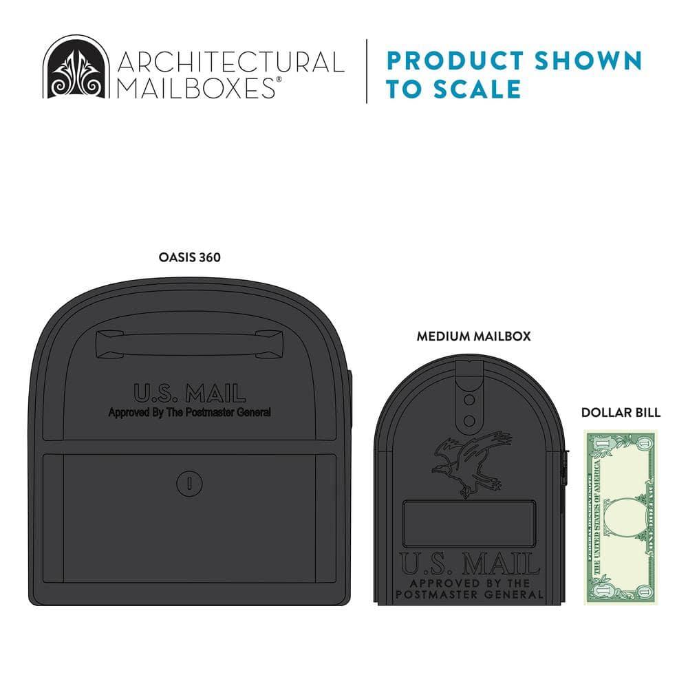 Architectural Mailboxes Oasis 360 Locking Post Mounted Mailbox