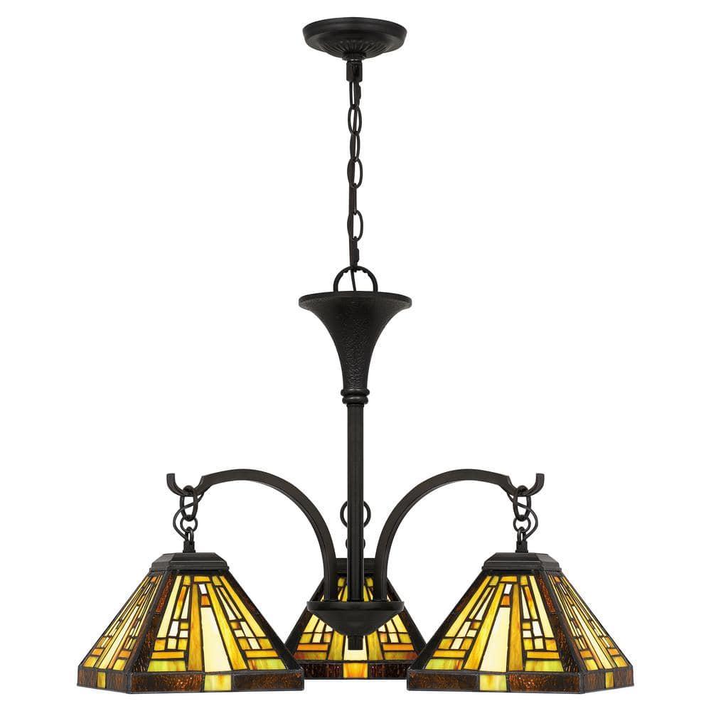 Quoizel Lighting Stephen 3 - Light Chandelier in  Vintage Bronze