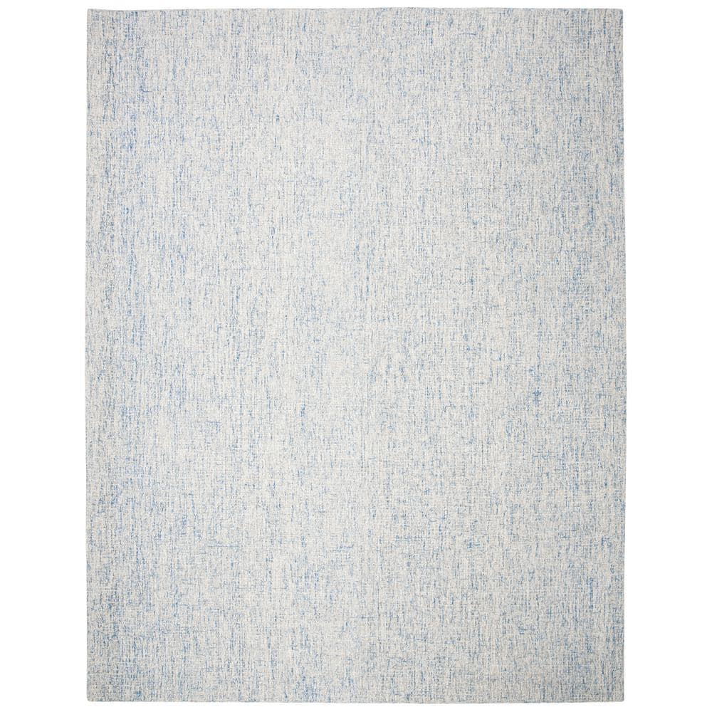 Abstract ABT471 Handmade Indoor Area Rug - Ivory/Blue - 9'x12' - Safavieh