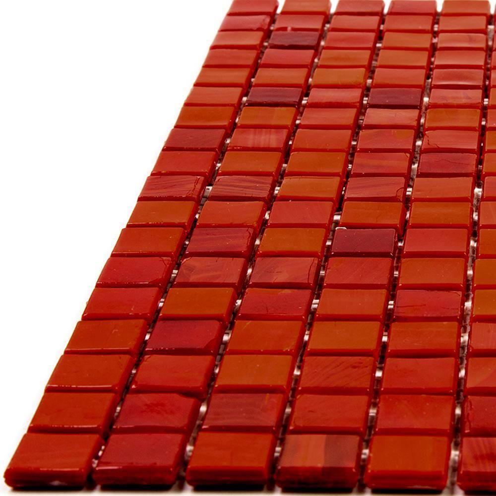 Skosh 0.6" x 0.6" Glass Grid Mosaic Wall & Floor Tile
