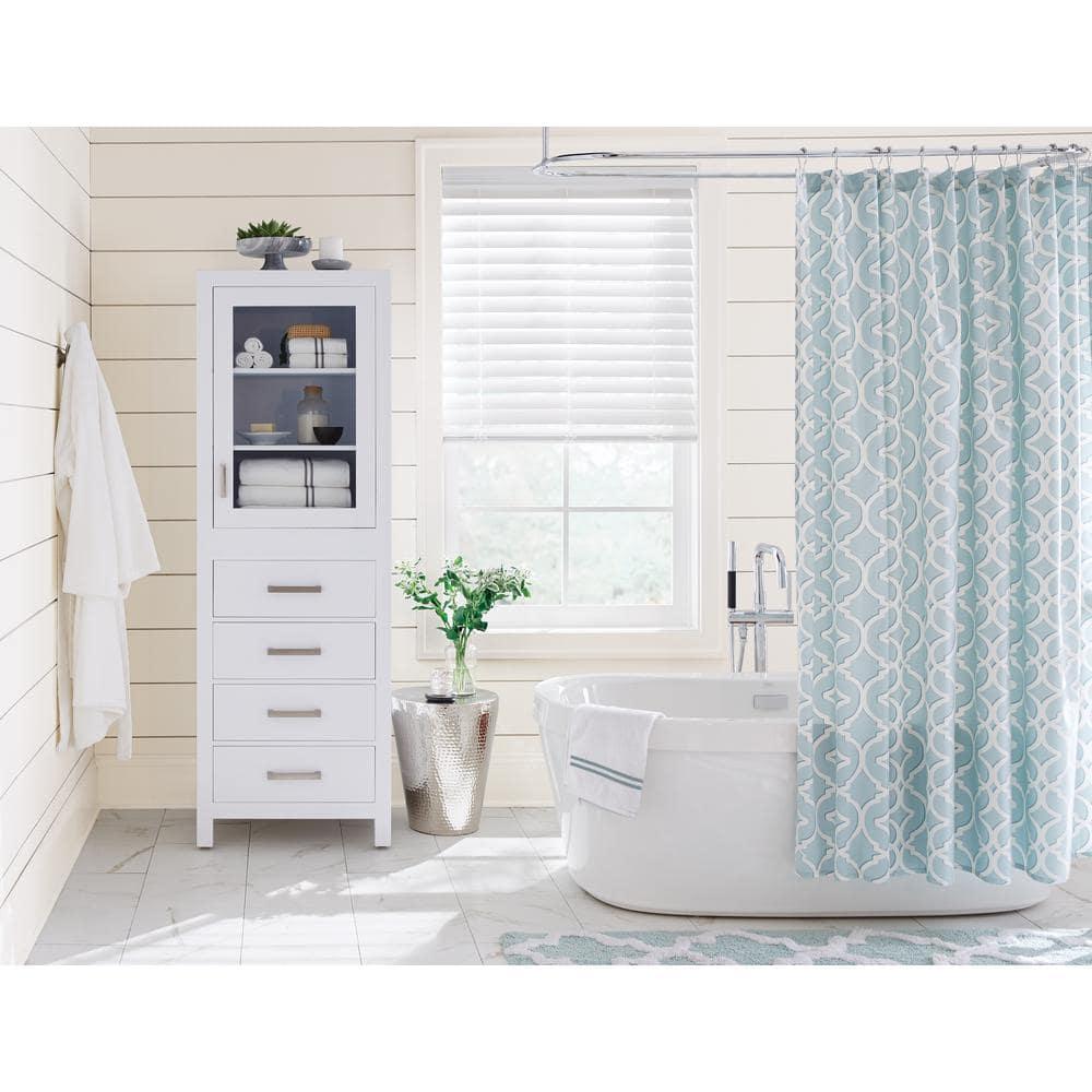 Wyndham Collection Sheffield Solid Wood Freestanding Linen Cabinet