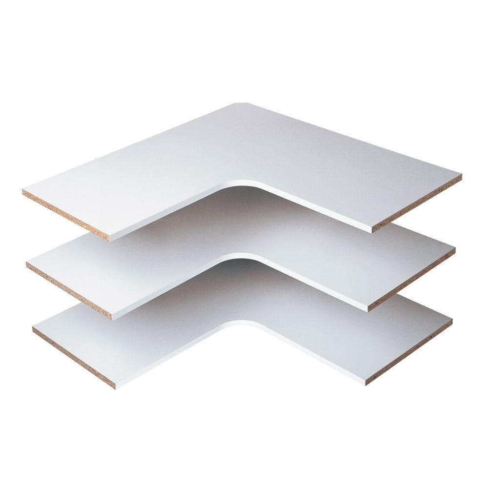 WIixle Corner Shelves Closet Storage, 30"x30" - 3 Pack, White