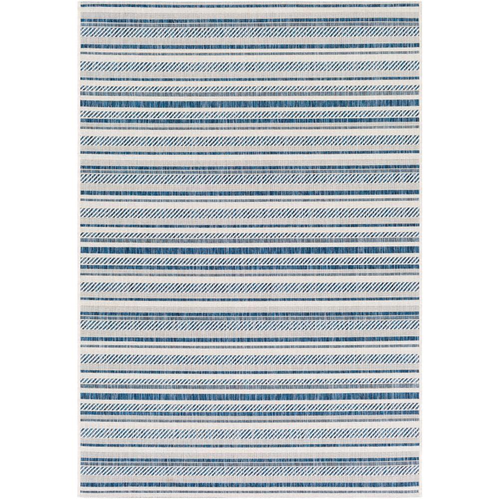 Livabliss Eagean Global Indoor/Outdoor Area Rug,7'10" x 10'2",Navy