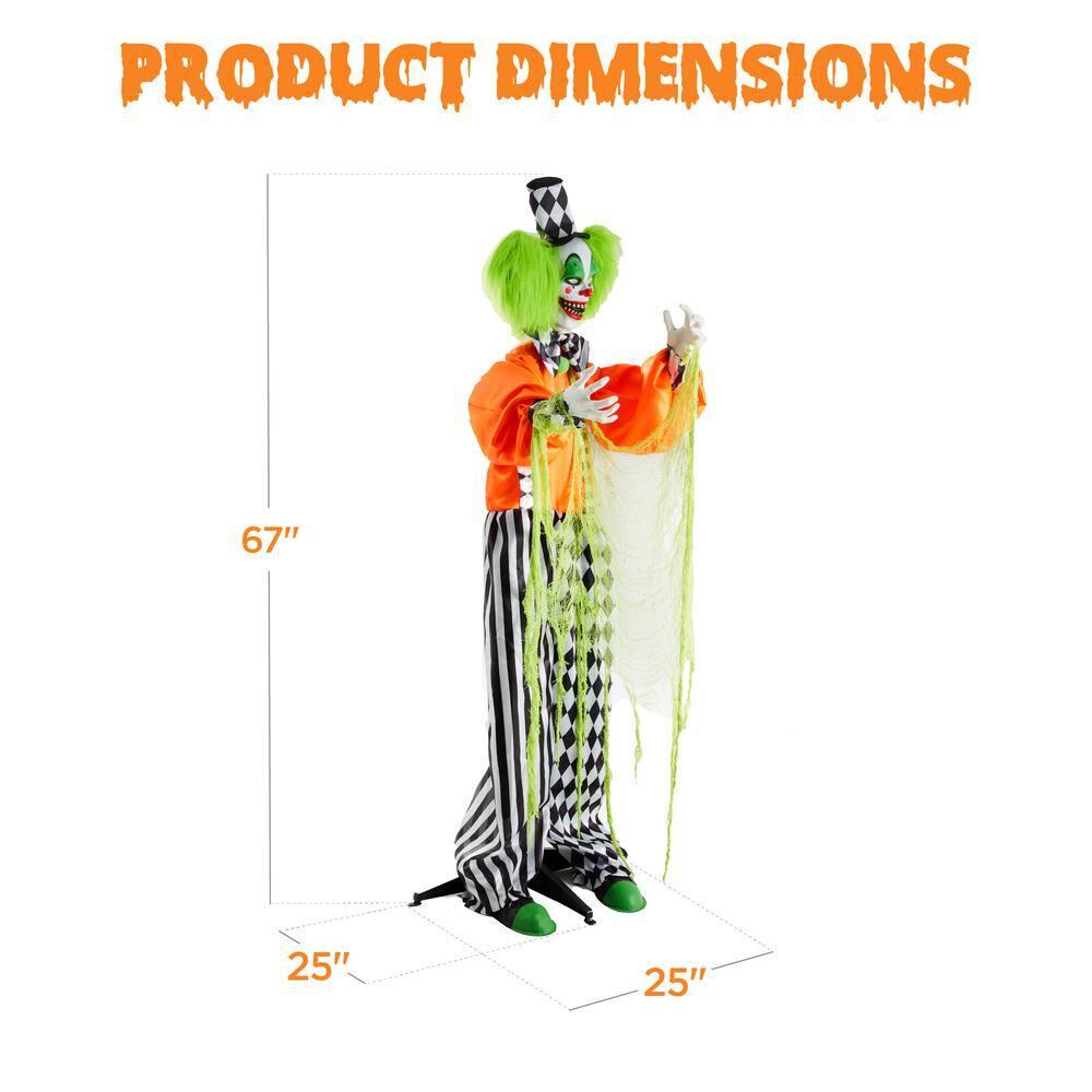 Best Choice Products Funhouse Freddy The Motion Activated Animatronic Killer Clown Halloween Prop w/ Pre-Recorded Lines