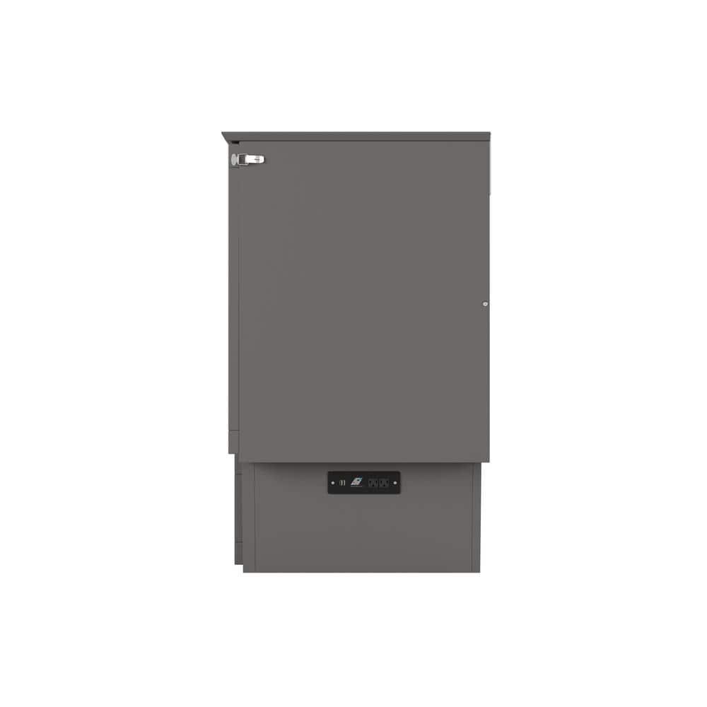 Queen Monroe Murphy Bed Chest with Memory Foam Mattress - AFI: USB Turbo Charger